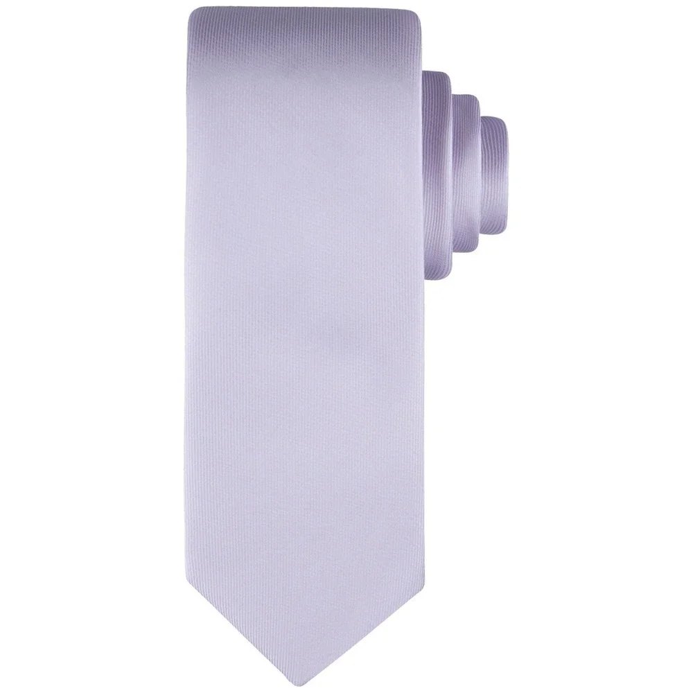 Calvin Klein Mens Tie One Size Light Purple Unison Solid Formal Necktie NWT